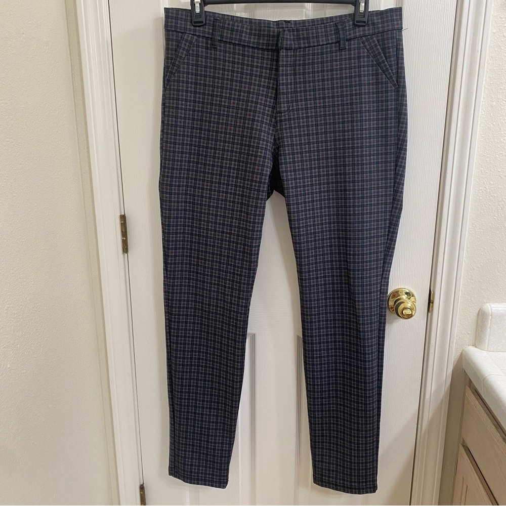 Kut from the Kloth Diana Slim Straight Pant plaid acedemia size 16